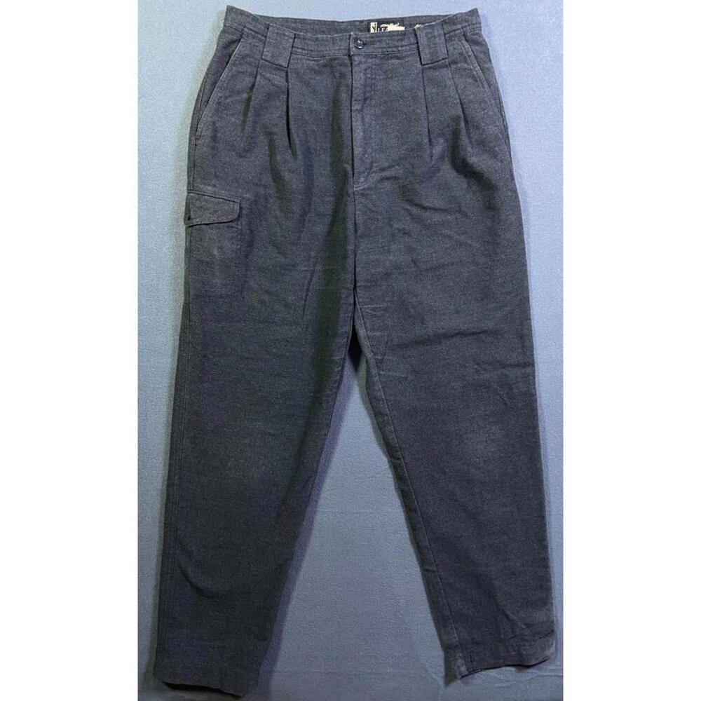 VINTAGE Eddie Bauer Pleated Pants Women 12 Charcoal Gray Alpine Legend 31x31 VTG